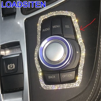 

Car Auto Decorative Chromium Control System Multimedia Button Knob Interior Trim Modification Decoration 18 19 FOR BMW 1 series