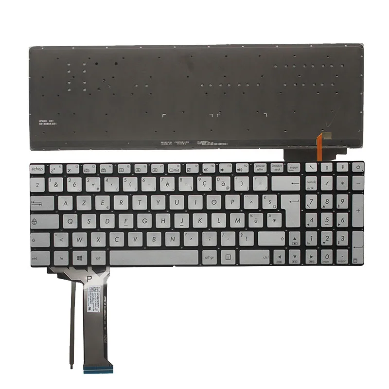 Клавиатура для ноутбука ASUS GL771 GL771J GL771JW GL771JM N552VW N552VX G771JM G771JW Серебристая с