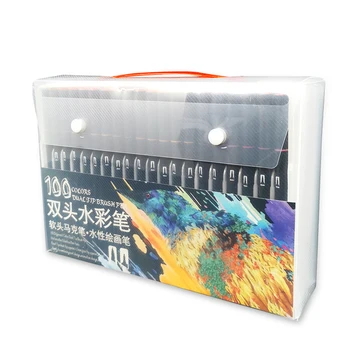 

100 Color Watercolor Markers for Drawing Painting Set Professional Water Coloring Brush Pen Set Dual Tip for School Art Supplies