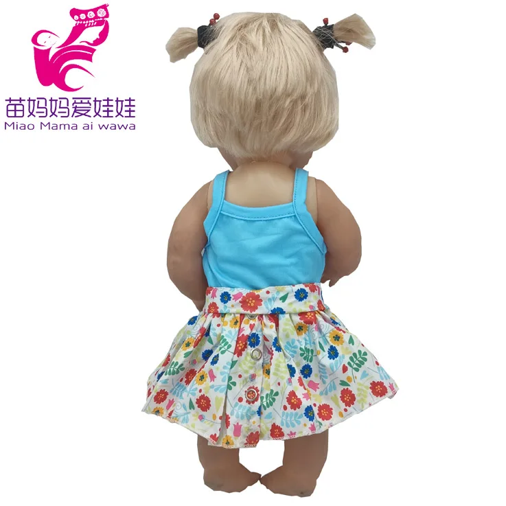 For 40 Cm Nenuco Doll Clothes 17 Inch Baby Doll Flower Shirt Pants Toys Clothing