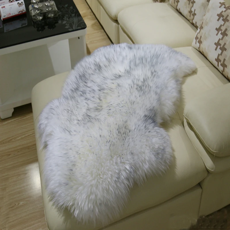 Real Long Fur Sofa Mat Pad Lambskin Genuine Australian Sheepskin Area Rug Carpet 