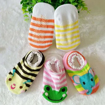 

Random Color 1 Pair Baby Short Socks Cotton Cartoon Socks Kids Toddler Girls Boys Short Socks Anti-Slip Floor Socks
