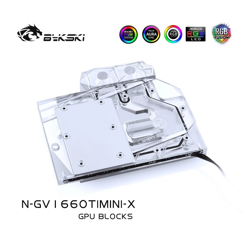 Bykski GPU водный блок для Gigabyte RTX 2060 OC 6G 1660 Super RTX1660TI MINI ITX кулер N GV1660TIMINI