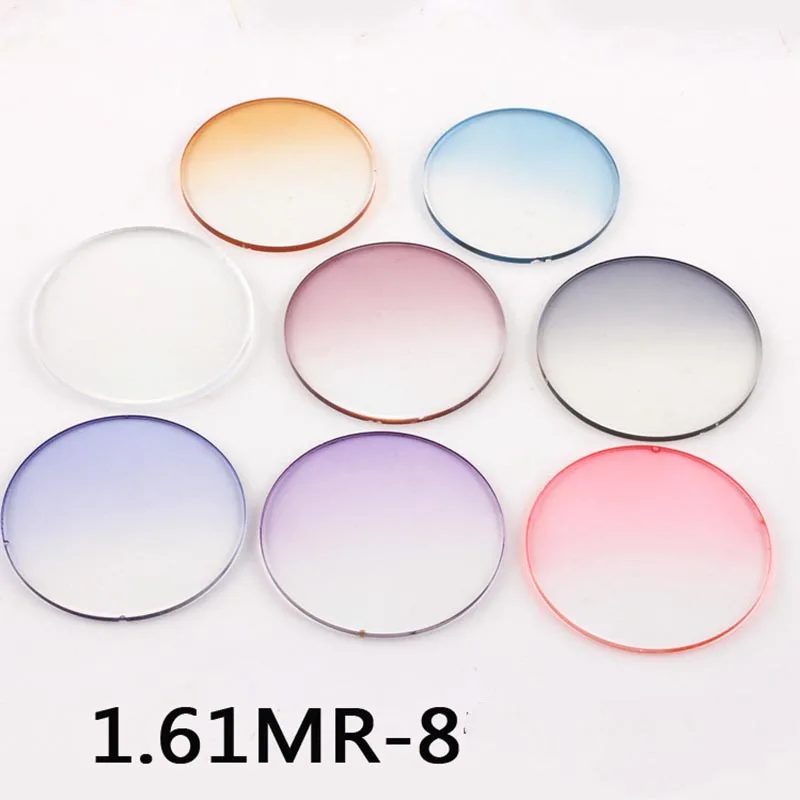 US $29.16 2 Pcs 161 167 Anti Blue Light Myopia Hyperopia Gradient Color Glasses Lens Mr8 Optical Glasses Prescription Sunglasses Lenses