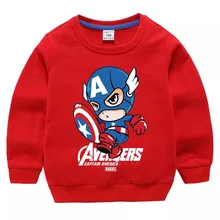 Свитшот с капюшоном для мальчиков Disney Avenger Captain America, детский пуловер для мальчиков, свитер, детская одежда, детские топы Свитшот с капюшоном для мальчиков Disney Avenger Captain America, детский пуловер для мальчиков, свитер, детская одежда, детские топы