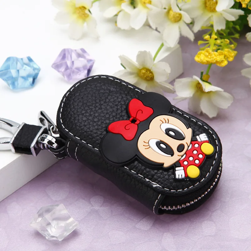 Style16 Милый мультяшный брелок Hello Kitty, модный кожаный кошелек на молнии, брелок для женщин и девочек, брелок для ключей, автомобильный Шарм, ювелирное изделие, подарок - Цвет: Style16