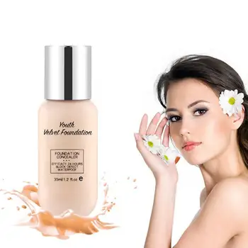 

NEW Youth Velvet Foundation Professional Full Cover Concealer Matte Base Make Up Cream Waterproof Concealer Liquid Foundation