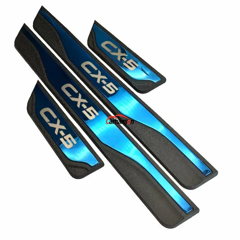 Аксессуары для автомобиля Mazda Cx5 Cx-5 Cx 5 Накладка на порог накладка на педаль Накладка защита для автомобиля Стайлинг 2013 - Название цвета: Синий