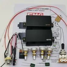 Гитарный звукосниматель активные звукосниматели Хамбакеры электрогитара с 25 к аксессуары для потенциометра+ чертежи установки