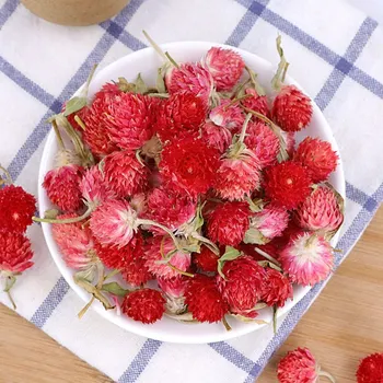 

60pcs Red Gomphrena globosa buds Natural Dried Flower DIY Crafts Dried Pressed Flowers For Home Wedding Party Gifts Decoration