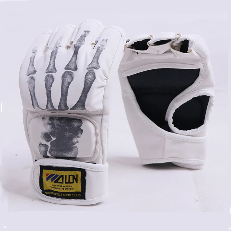 Боксерские перчатки для пальцев, Фитнес Бокс единоборства, перчатки для взрослых, полупальцевые тренировочные практичные перчатки