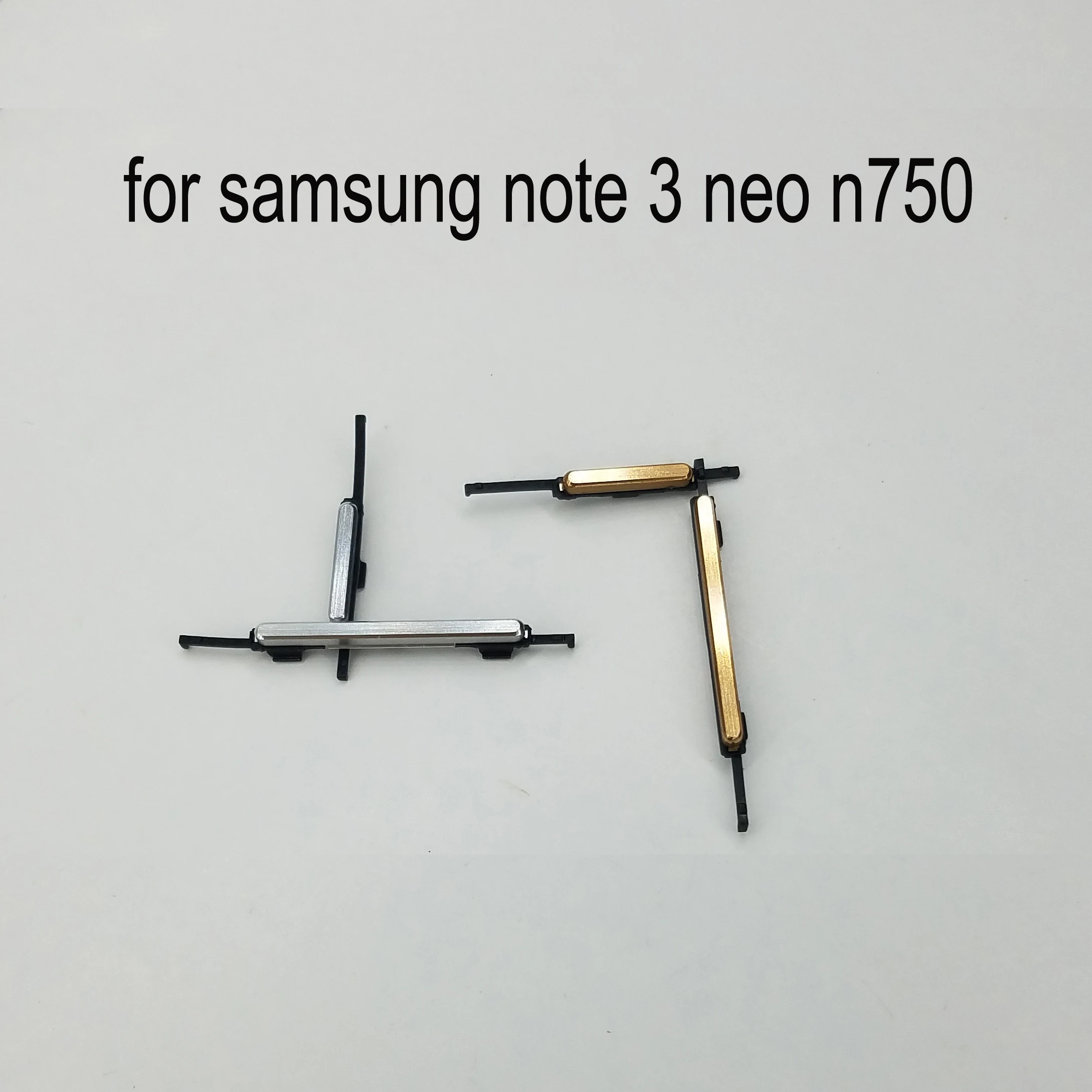 

For Samsung Galaxy Note 3 Neo Mini N750 N7502 N7505 Original Phone Housing Frame Volume Power Button On Off Side Key Gold Silver