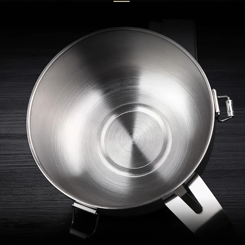 Миска для лапши с ручкой-ложкой из нержавеющей стали многоцелевая сервировочная миска для супа приготовленная еда фруктовый салат крупа(салатник