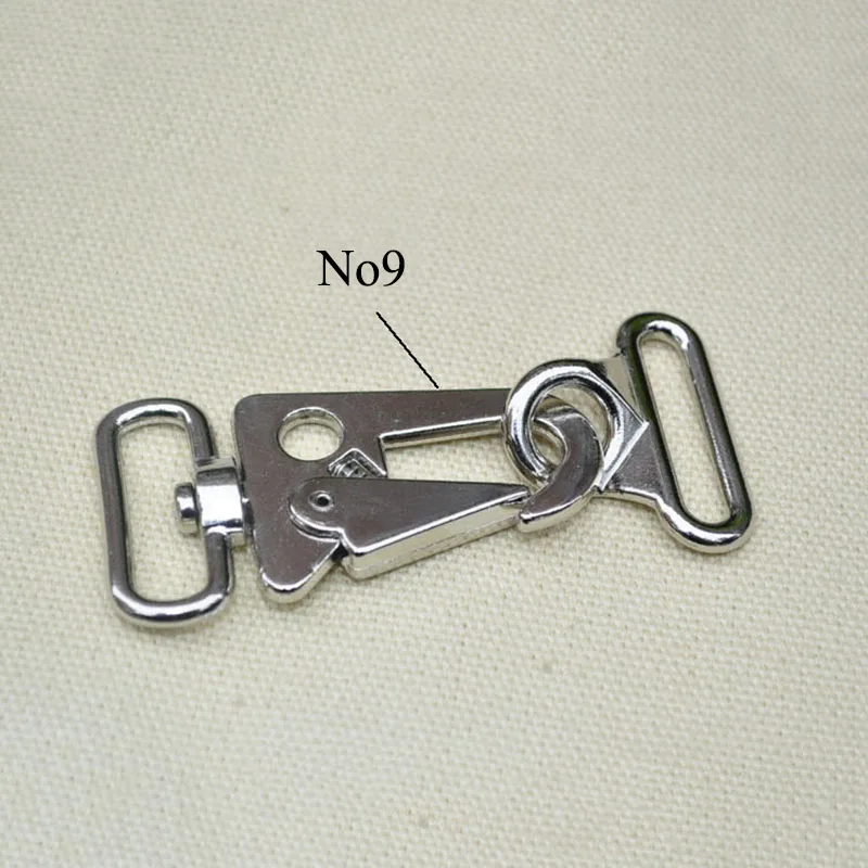 Meetee 5/10sets 40mm Bag Clasps Lobster Carbine Double Buckles for Outdoor Backpack Belt Webbing Hook Key Ring Hang Clips BF247