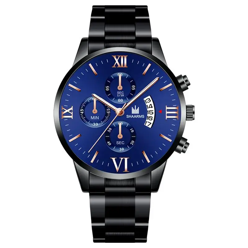 

Erkek Kol Saati Black Watch Men Quartz Wristwatch Male Luxury Business Watches Fashion Date Clock Reloj Hombre 2019