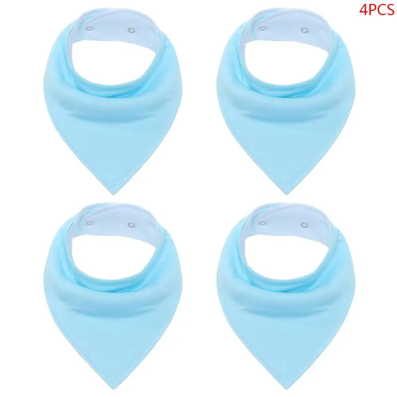 Sky blue 4 шт./6 шт./8 шт., водонепроницаемые дышащие Слюнявчики для новорожденных, одноцветные детские нагрудники для мальчиков и девочек, подарочные Слюнявчики - Цвет: Sky blue