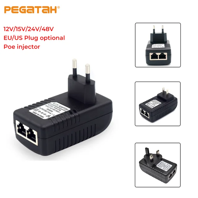 48V 12V POE injector Ethernet CCTV Power Adapter 0 5A 2A 24W POE for IP camera