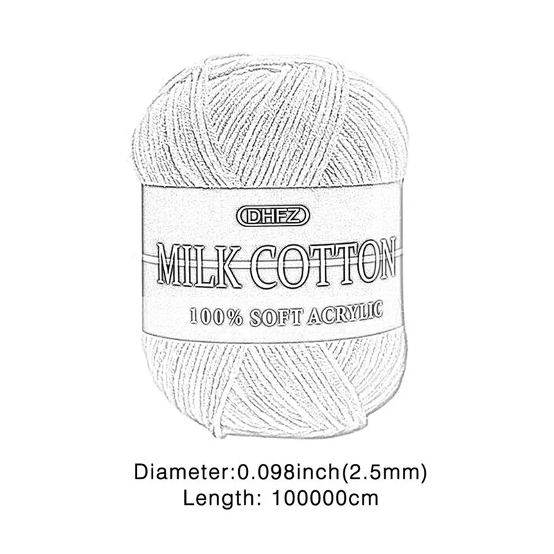 23Colors 50g Double Knitting Crochet Milk Soft Baby Cotton Wool Yarn Hand Knitted Yarn DIY Craft Knit Sweater Scarf Hat