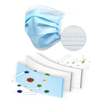 

Unisex Face Mask Breathable Facial Mask Disposable Mask with Elastic Strap for Home