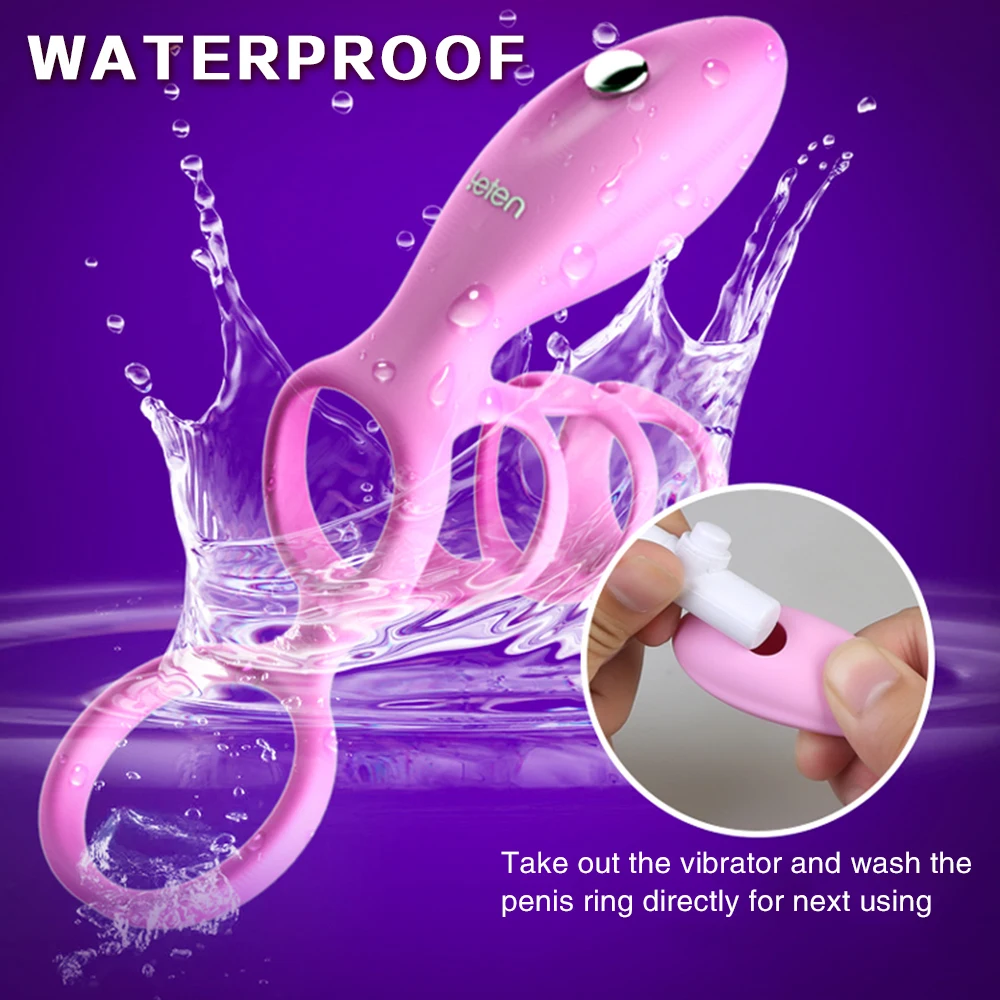 Masturbator Clitoris Stimulator Time Delay Cock Vibrating Rings Male Penis Vibrating Ring G Spot Stimulator Clitoris Massager