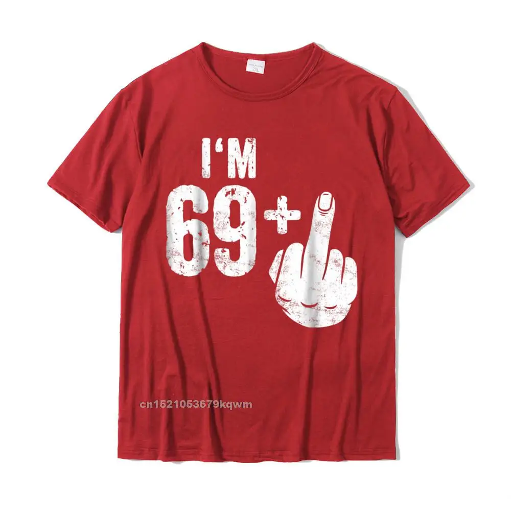 Unique Custom Round Neck Top T-shirts Autumn Tops & Tees Short Sleeve for Men Coupons 100% Cotton Fabric Cool T Shirt Funny 70th Birthday Gift Idea T-Shirt__5239 red