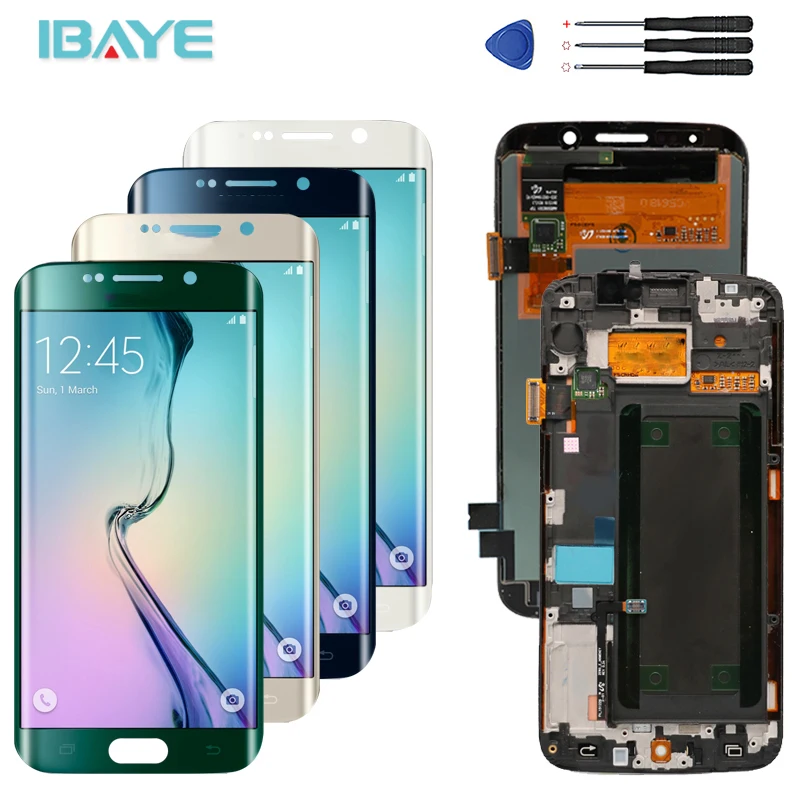 Для SAMSUNG Galaxy S6 edge ЖК-дисплей G925 G925I G925F сенсорный экран дигитайзер Запчасти для