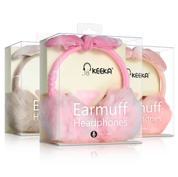 

dropshipping New Arrival Plush headphones winter Headset ear warmer earmuffs music Cartoon earmuffs Headphone for Girls