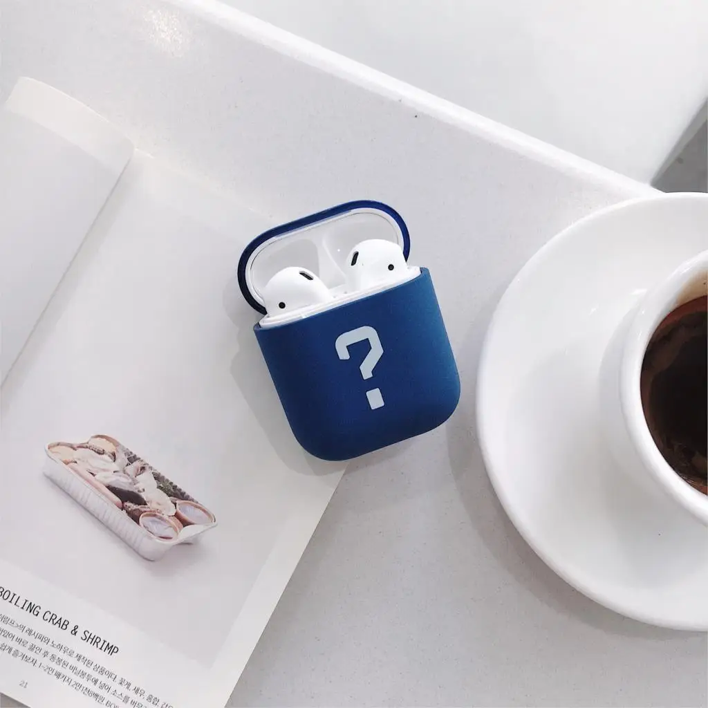 Чехол для наушников с милыми мультяшками чехол для Apple AirPods 1 2 Чехол Air Pods Матовый Жесткий ПК розовый протектор для пары аксессуары для кожи - Цвет: 01