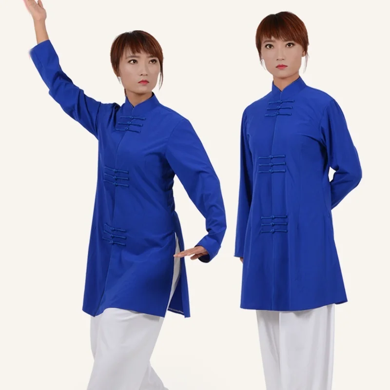 Летняя однотонная одежда Tai Chi китайский костюм воина эластичный кунг-фу наряд форма тайцзи женщина ушу униформа TA1817