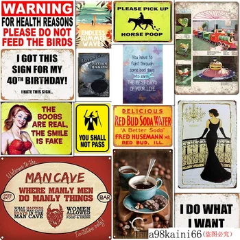 

FSTE Tin Sign 8x12 Inch Please Pick Up Horse Poop Vintage Style Pub Home Decor Metal Sign for Thanksgiving Christmas