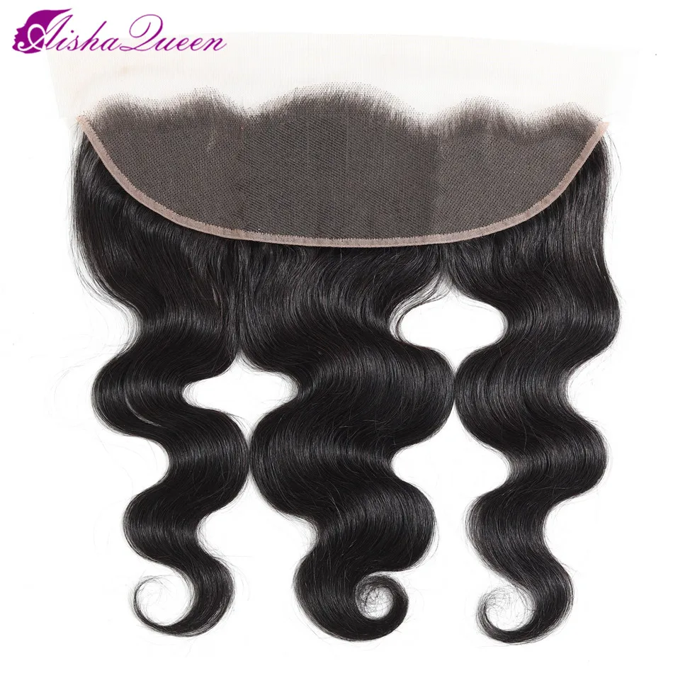 Aisha queen hair 13x4 фронтальная кружевная застежка с пряди, не Реми, бразильские волнистые человеческие волосы, пряди с фронтальной застежкой