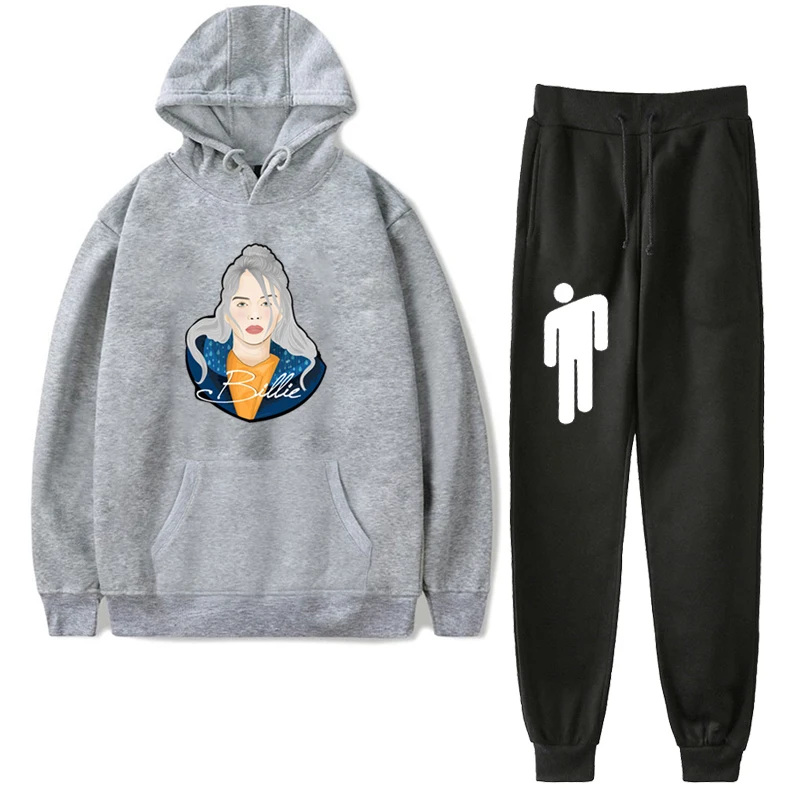 Billie Eilish Новая детская одежда на весну-осень мальчиков Повседневное хлопковая футболка с коротким рукавом, одежда, штаны 2 шт./компл. Одежда для маленьких детей комплект одежды для детей