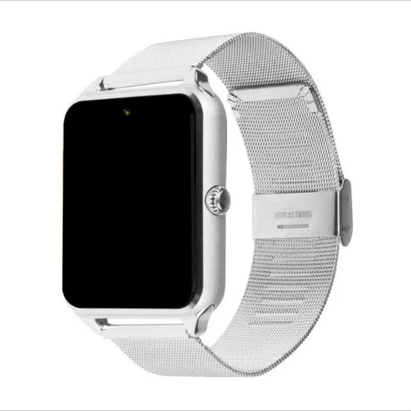 Z60 Watch Silver Смарт-часы GT08 Z60 металлические часы Bluetooth Smartwatch фитнес-браслет поддержка sim-карты наручные часы для телефона Android PK DZ09 - Цвет: Z60 Watch Silver