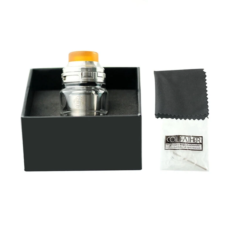 2019 Coil Father King Dual RTA 4 мл DIY обслуживаемый атомайзер резервуар с двумя стойками 24 мм