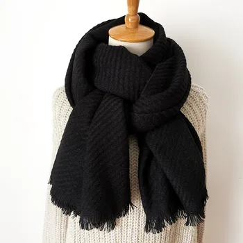 

Knitting Cashmere Pashmina Scarf Long Scarf Solider Color Thicker Warmer Winter Fashion Scarf Luxury Gift for Women Ladies