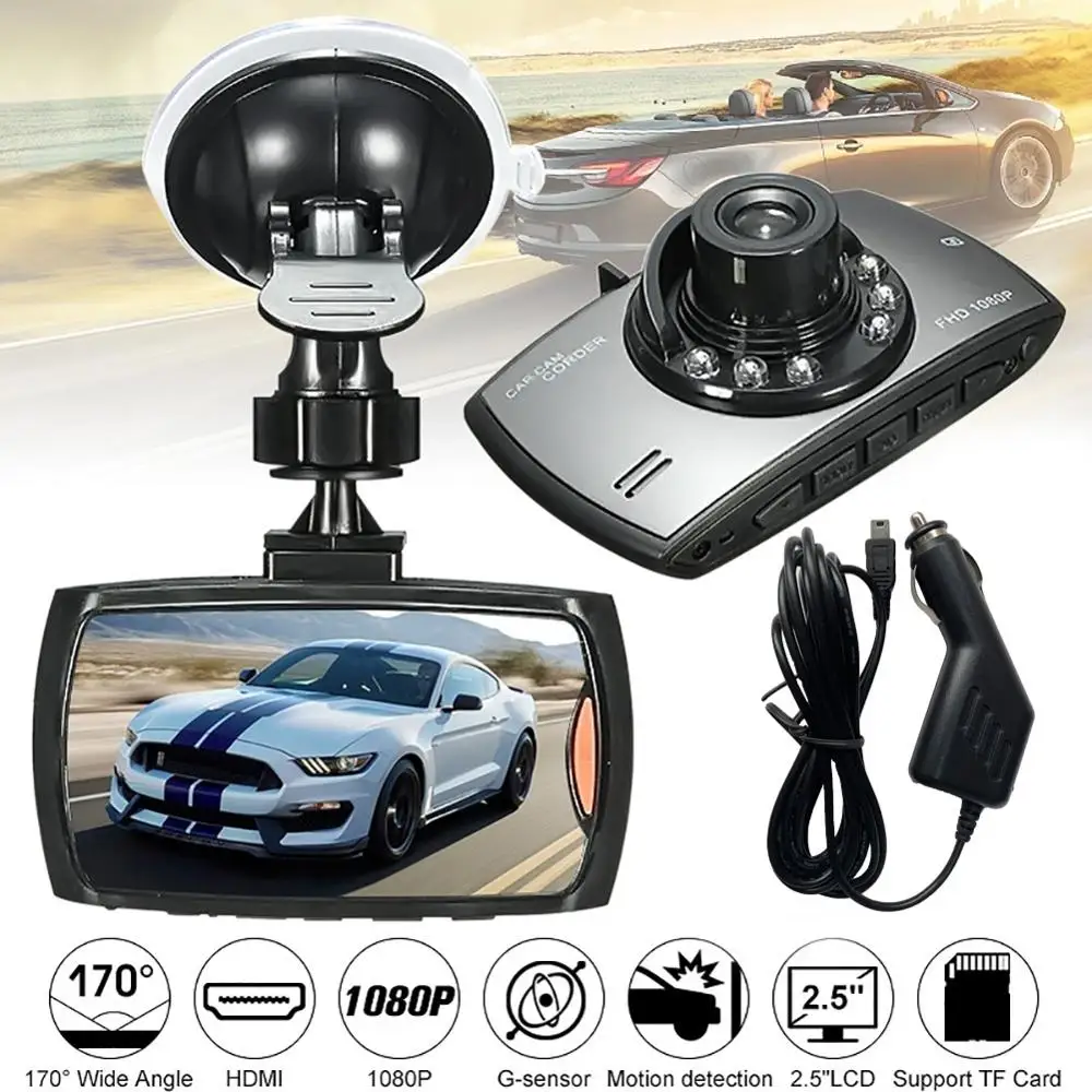 2 5 дюймов ЖК дисплей 1080P Видеорегистраторы для автомобилей Камера Dash Cam Видео