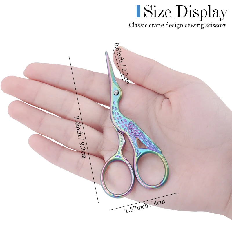 New Stainless Steel Nail Tools Eyebrow Scissors Nose Eyelash Tape Scissors Stork Scissors Facial Hair Trimmer Makeup Tool 6