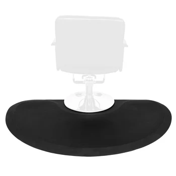 

3′x5′x1/2\" Beauty Salon Semicircle Anti-fatigue Salon Mat Black BJStore