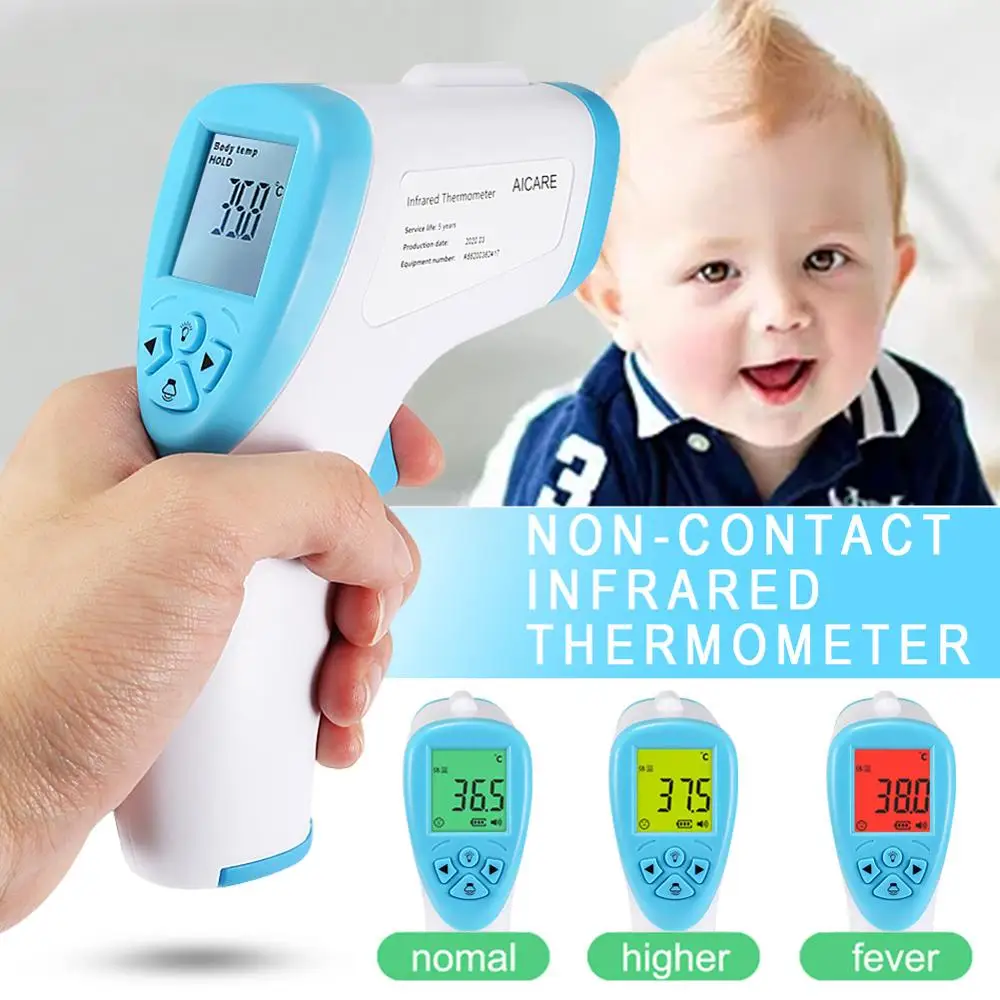 

Baby Digital Thermometer Forehead Ear Non-Contact Body Termometro Infrared LCD Adult Body Fever IR Children Termometer