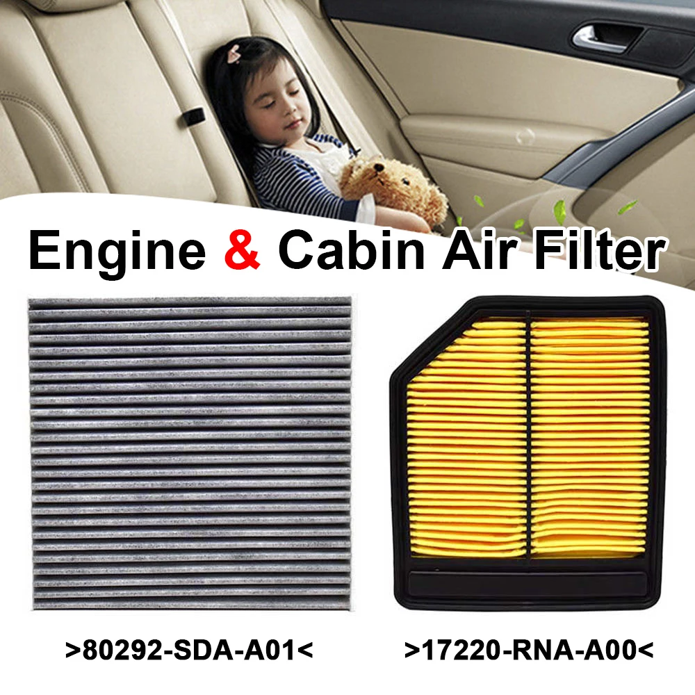 17220 RNA A00 80290 SDA A01 Car Engine Pollen Cabin Air Filter For 