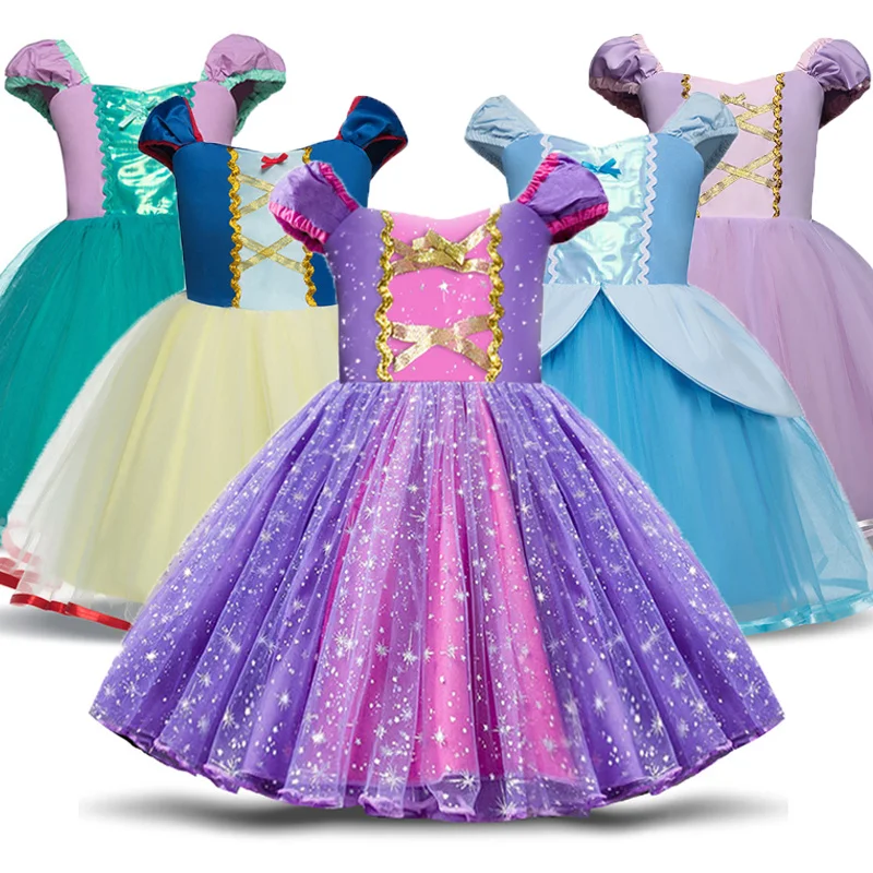 

Infant Baby Girls 1-4Year Princess Costume Halloween Cosplay Clothes Toddler Party Role-play Kids Fancy Dresses For Girls