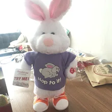 Пересекающаяся популярная электрическая игрушка плюшевая прыгающая и Поющая игрушка-кролик-куклы