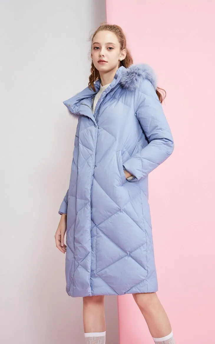 Vero Moda 90% белая пуховая длинная парка с меховым воротником | 319312502