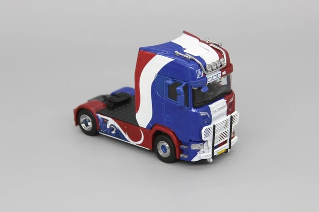 Gcd 1:64 s 730トラックlhdレッドホワイト & ブルーダイキャストモデル 
