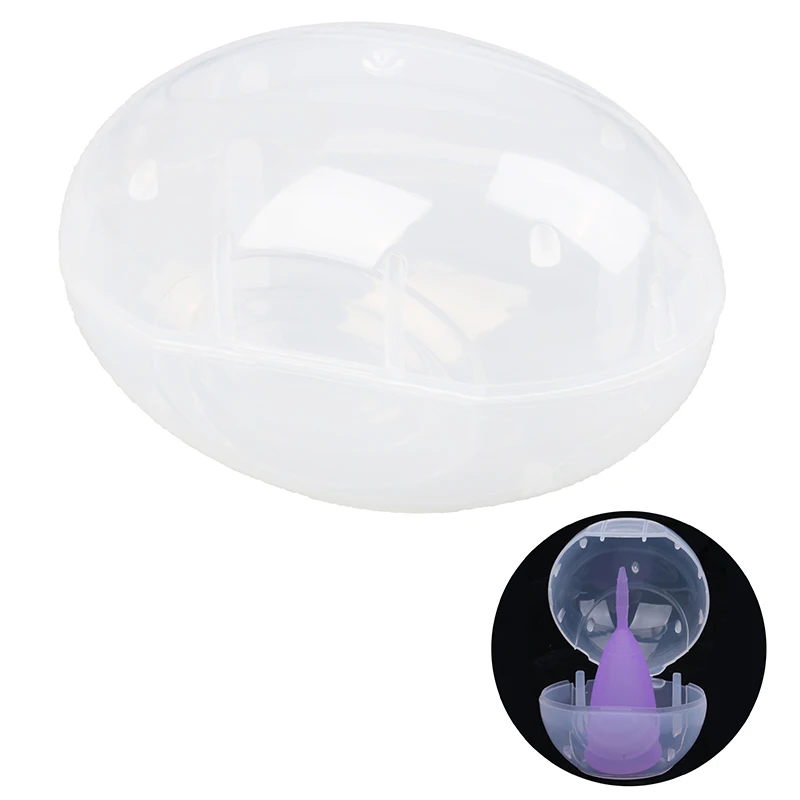 1pcs Reusable Lady Medical Grade Silicone Menstrual Cup Box Female Health Product Round Storage Box Top Quality