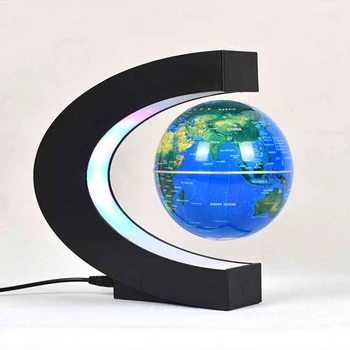 

Magnetic Levitation Globe C Shaped 3 Inch Student Teaching Equipment Globe Night Light Creative Home Decoration Ornaments Gift