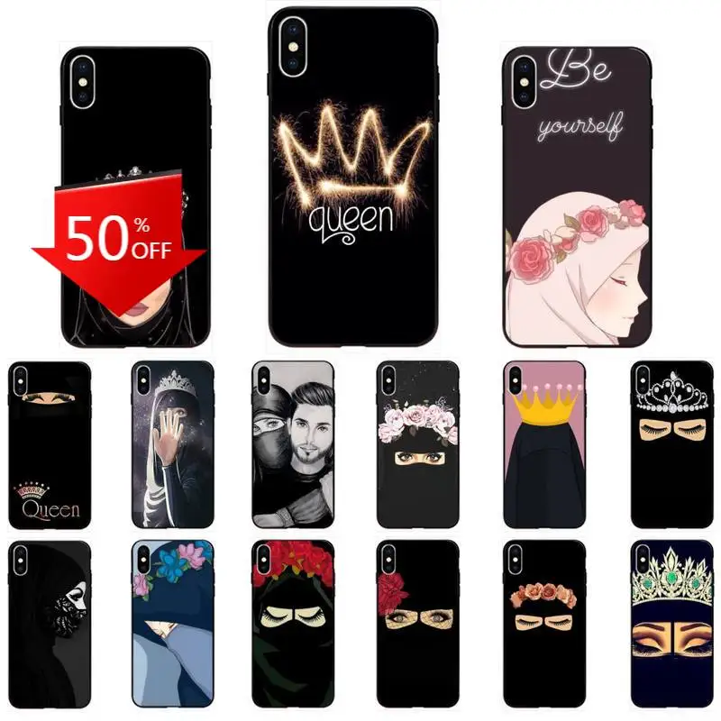 Oriental Woman In Hijab Muslim Eyes Phone Case TPU Black Cover IPhone 11 Pro XS MAX 8 7 6 6S Plus X 5 5S SE XR | Мобильные телефоны