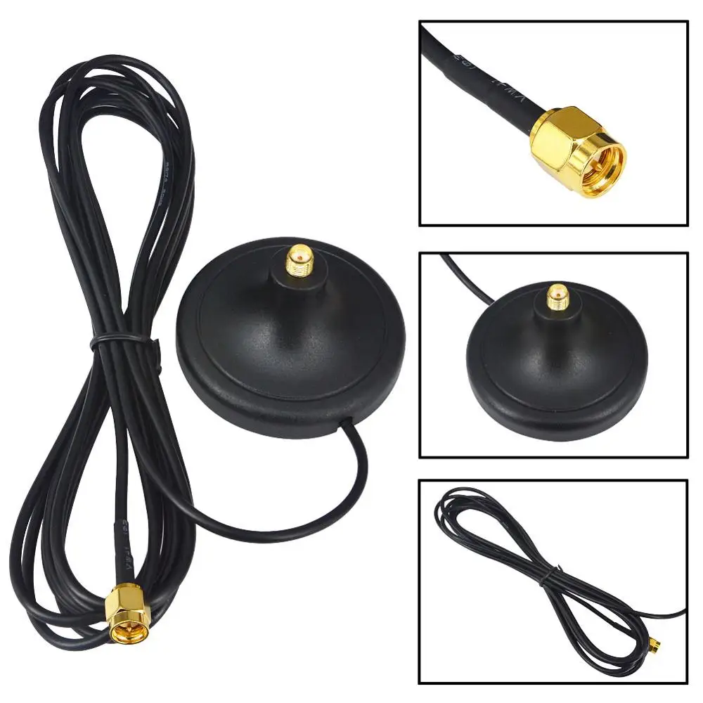 2.4G WiFi Antenna Magnet Base with SMA Male Plug GSM Antenna 3G Magnetic Stand RG174 3M Cable wifi antenna