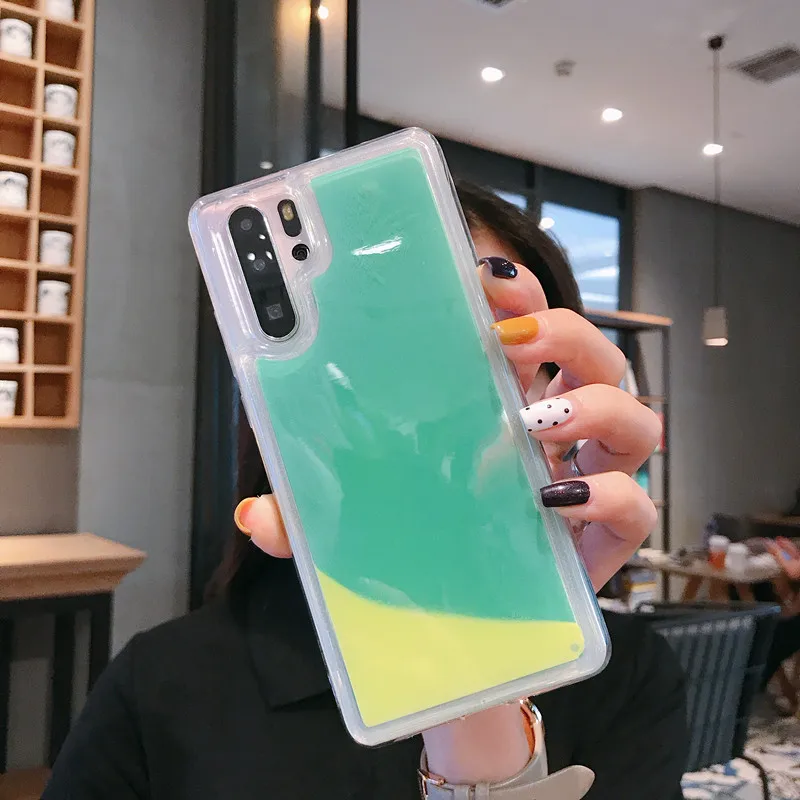 Для huawei Y9 Prime светящийся чехол для huawei P30 Pro P30 P20 mate 20 Honor 9 Lite P Smart Z светящийся Жидкий чехол «зыбучие пески»