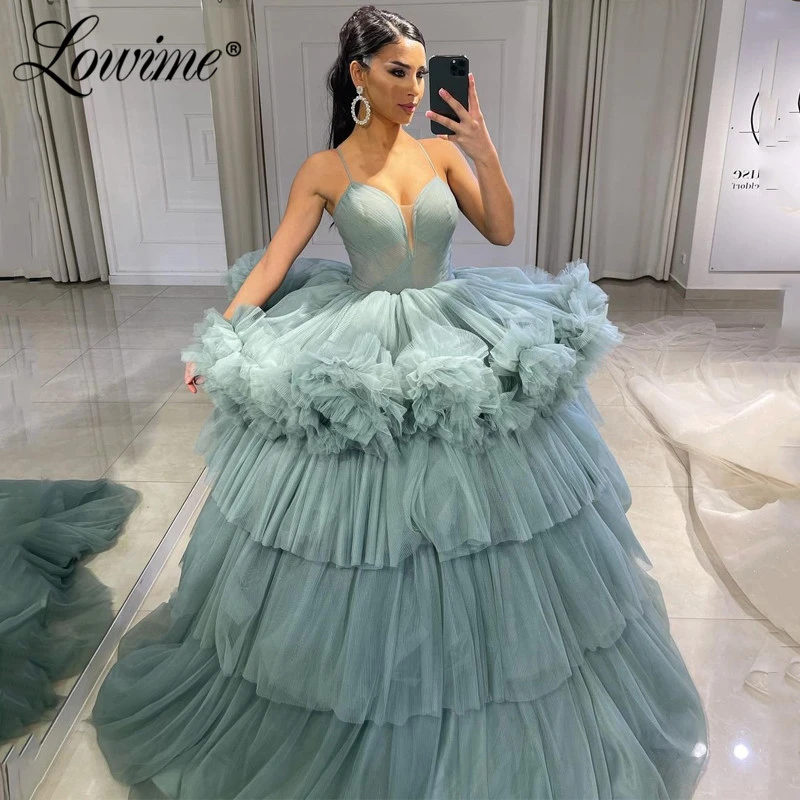 Lowime Mint Green Ball Gown Prom Dresses Floor Length Evening Gowns 22 Celebrity Dresses Vestido De Festa Tulle Tiered Dresses Aliexpress